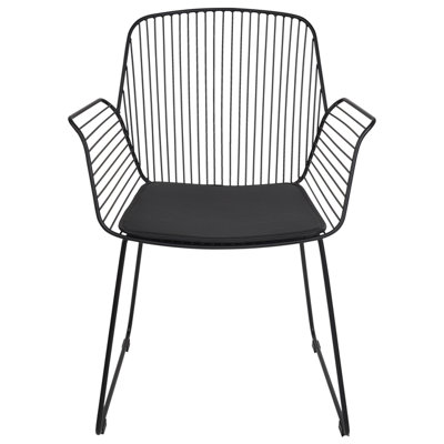 Set of 2 Dining Chairs APPLETON Metal Black