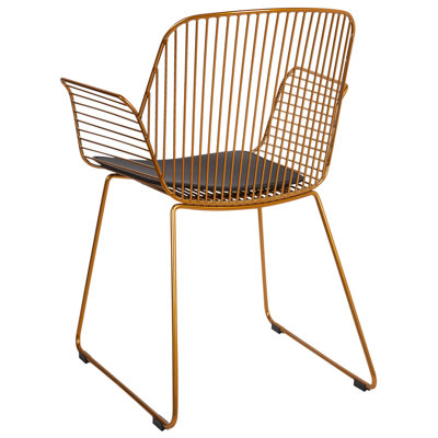 Set of 2 Dining Chairs APPLETON Metal Gold