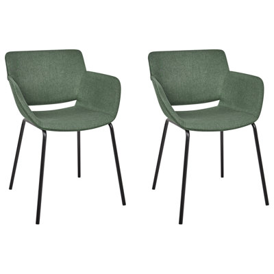 Set of 2 Dining Chairs AXTEL Green