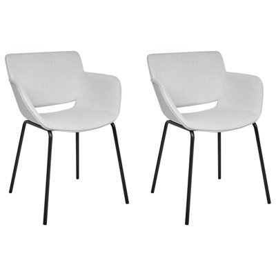 Set of 2 Dining Chairs AXTEL Light Grey