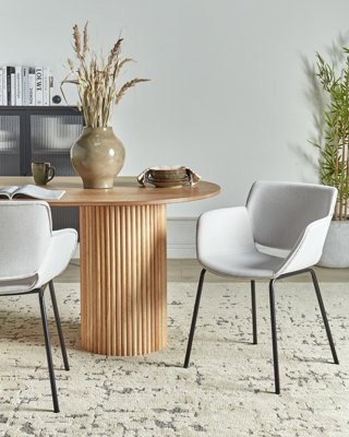Set of 2 Dining Chairs AXTEL Light Grey