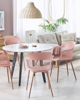 Set of 2 Dining Chairs BERECA Pink