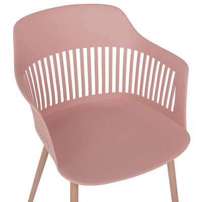 Set of 2 Dining Chairs BERECA Pink