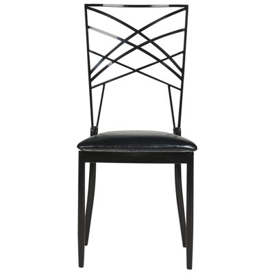 Set of 2 Dining Chairs Black GIRARD