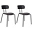 Set of 2 Dining Chairs Black SIBLEY
