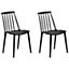Set of 2 Dining Chairs Black VENTNOR