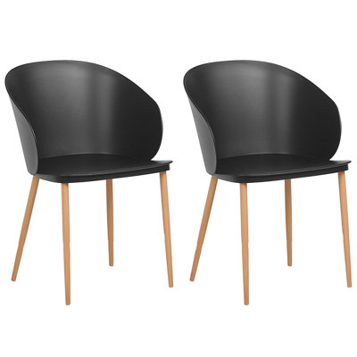Set of 2 Dining Chairs BLAYKEE Black