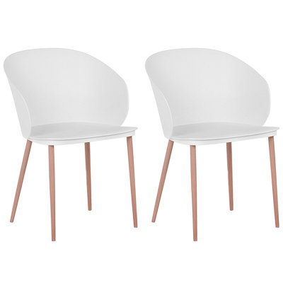 Set of 2 Dining Chairs BLAYKEE White