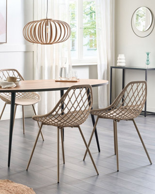 Set of 2 Dining Chairs CANTON II Beige