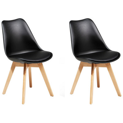 Set of 2 Dining Chairs DAKOTA II Black