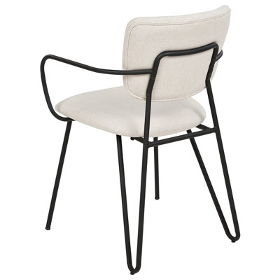 Set of 2 Dining Chairs ELKO Cream