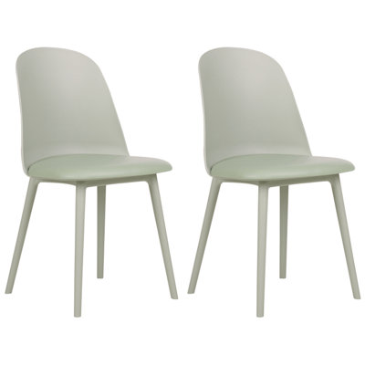 Set of 2 Dining Chairs FOMBY Light Green