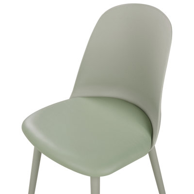 Set of 2 Dining Chairs FOMBY Light Green