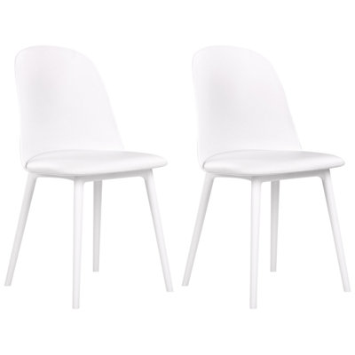 Set of 2 Dining Chairs FOMBY White
