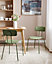 Set of 2 Dining Chairs Green SIBLEY