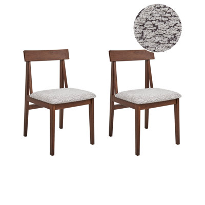 Set of 2 Dining Chairs ISLE Wood Grey