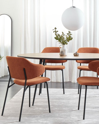 Set of 2 Dining Chairs KENAI Orange