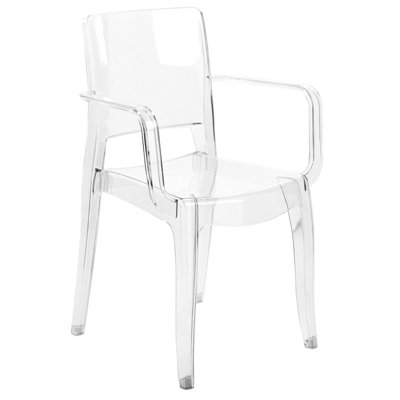 Set of 2 Dining Chairs KENWOOD Transparent