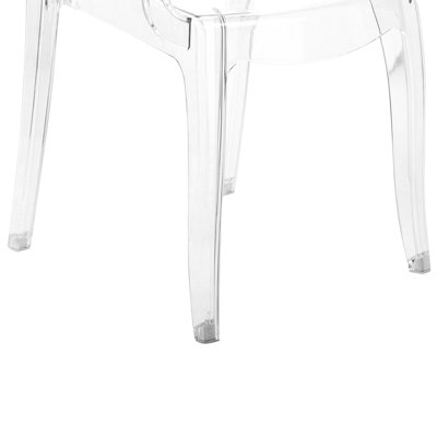 Set of 2 Dining Chairs KENWOOD Transparent