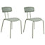 Set of 2 Dining Chairs Light Green SIBLEY
