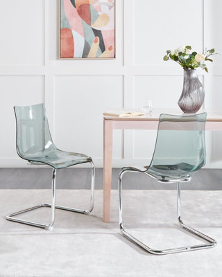 Set of 2 Dining Chairs MARSHALL Black