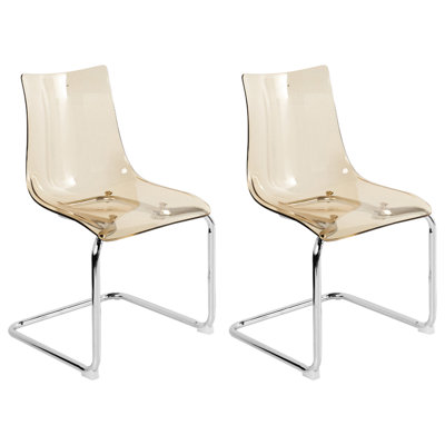 Set of 2 Dining Chairs MARSHALL Orange