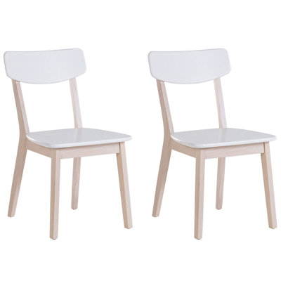Set of 2 Dining Chairs SANTOS White