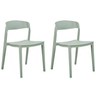 Set of 2 Dining Chairs SOMERS Mint Green