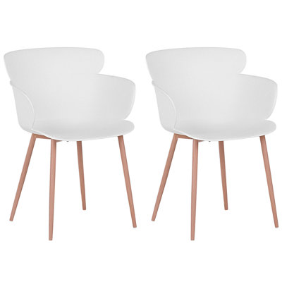 Set of 2 Dining Chairs SUMKLEY White