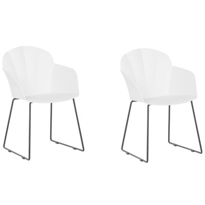 Set of 2 Dining Chairs SYLVA White