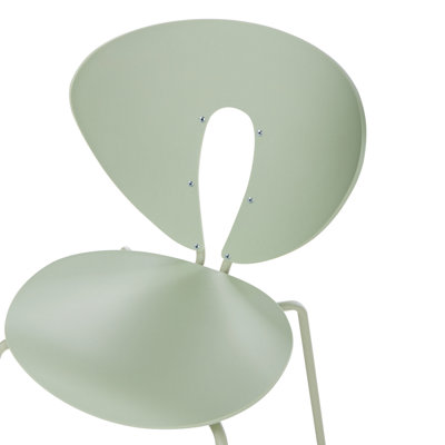 Set of 2 Dining Chairs TRACY Light Green