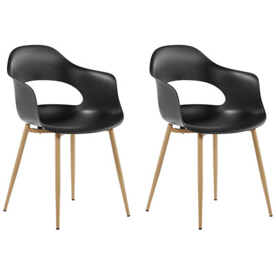 Set of 2 Dining Chairs UTICA Black