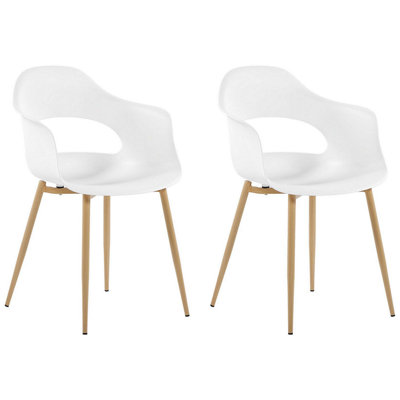 Set of 2 Dining Chairs UTICA White