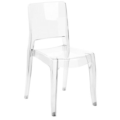Set of 2 Dining Chairs WESTBRIDGE Transparent