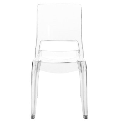 Set of 2 Dining Chairs WESTBRIDGE Transparent