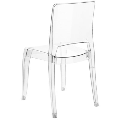 Set of 2 Dining Chairs WESTBRIDGE Transparent