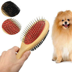 Set Of 2 Dog Brush Pet Grooming Fur Short And Long Hair Shredding Tool Puppy Kitten