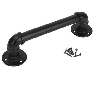 Set of 2 Door Pull Handle Grab Bar Barn Door Handles Antique Rustic ...