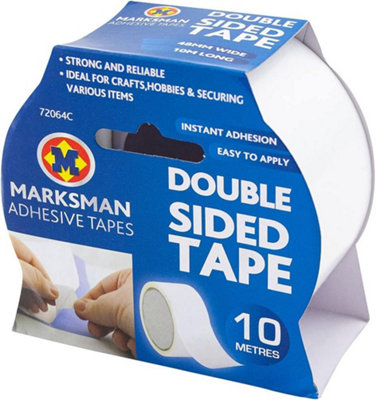 Set Of 2 Double Sided Tape Clear Sticky 48Mm X 10M Diy Strong Craft Adhesive