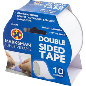 Set Of 2 Double Sided Tape Clear Sticky 48Mm X 10M Diy Strong Craft Adhesive