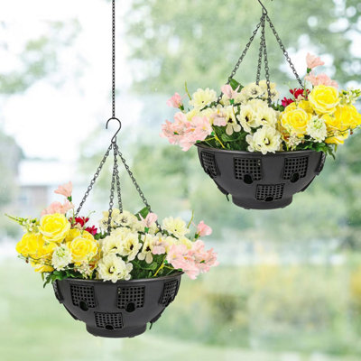 Plantopia Wall Hanging Baskets – Original Easy-Fill Planters – 20" – Set Of 3 – Indoor/Outdoor