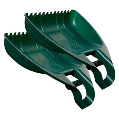 Set of 2 Easy To Use Leaf Grabber Garden Waste Rubbish Cleaning Tool