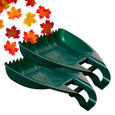 Set of 2 Easy To Use Leaf Grabber Garden Waste Rubbish Cleaning Tool