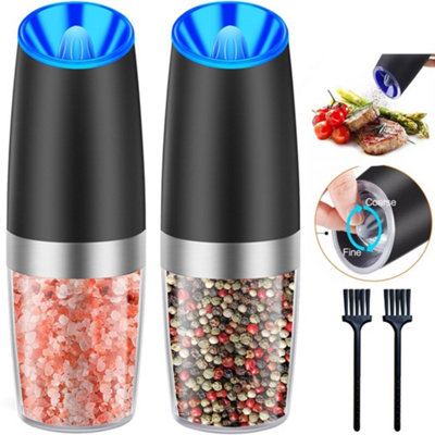 Set Of 2 Electric Salt And Pepper Grinder Automatic Coarseness ...