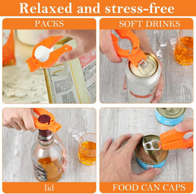 Set of 2 Ergonomic Plastic Bottle Openers for Elderly Users and ...