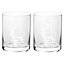 Set of 2 Etched Stag Drinking Wine Whiskey Tumbler Glasses
