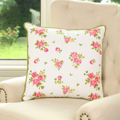 Set of 2 Extra Large Helmsley Blush Floral Print Indoor Sofa Chair Cushions