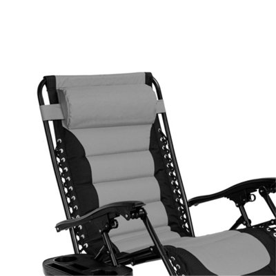 Set of Extra Wide Luxury Gravity Garden Sun Lounger Relaxer