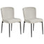 Set of 2 Fabric Chairs Grey ADA