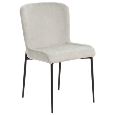 Set of 2 Fabric Chairs Grey ADA